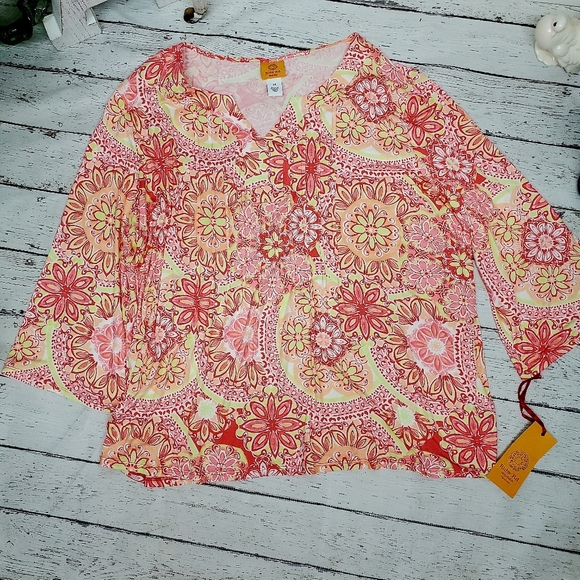 Ruby Rd  women's  top. Size 2x NWT happy daze - Picture 7 of 9